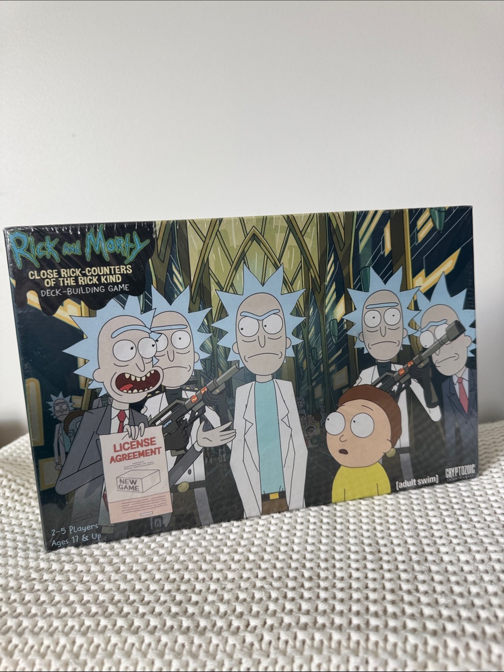 Rick and Morty Deck-Building Game Box - Blue, Green